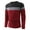 Red, variant on LIUJUNSHOP Mens Cotton Sweatshirt Men's Tricolor Color Blocking Round Neck Casual Sports Hoodless Sweatshirt Athletic