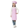 thumbnail image 1 of TOPTIE Kids Apron and Chef Hat Set, Adjustable Cotton Child Cooking Kitchen Apron, S-XXL-Light Pink-L, 1 of 8