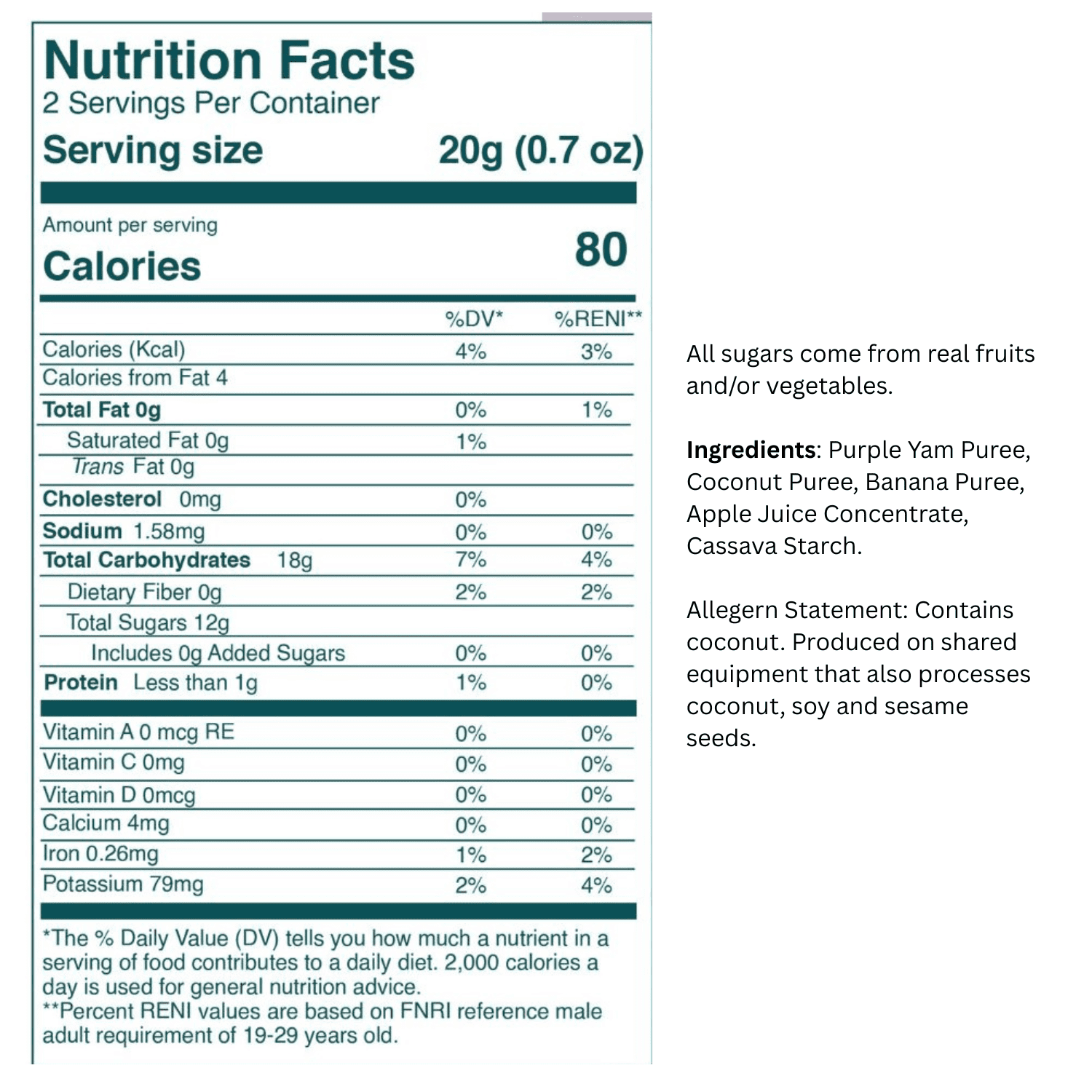 Oh So Healthy Baked Fruit Crisps Chips Coconut Purple Yam Banana (24x1.41 oz)