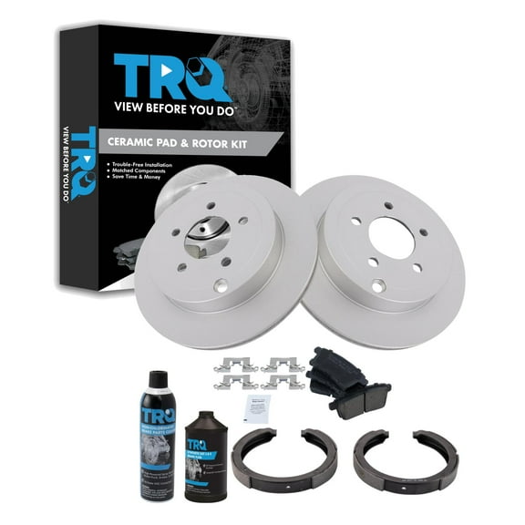 TRQ Rear Brake Pad & Rotor Kit BKA34864 Fits Select 2007-2010 Ford Edge , 2007-2010 Lincoln MKX