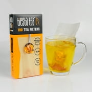 Tiesta Loose Leaf Tea Filters, Disposable Tea Infuser Bags, Natural Unbleached Paper Tea