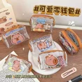 thumbnail image 3 of 2024 Cartoon Capybara Transparent Mini Coin Purse Stationery Credit Card Holder Coin Purses Key Chain Small Wallet kids gift C, 3 of 6