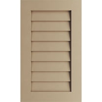 Ekena Millwork 18"W x 45"H Timberthane Rustic Smooth Vertical Faux Wood Non-Functional Gable Vent, Primed Tan