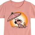 thumbnail image 3 of Peanuts - Summer Edition - Snoopy & Woodstock Relaxing - Toddler & Youth Girls Short Sleeve Graphic T-Shirt, 3 of 5