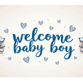 thumbnail image 3 of LUUFILx Welcome Baby Boy Backdrop Decoration Background Banner for Newborn Baby Shower Party Supplies Photography Props Event Decors Celebration, 3 of 8