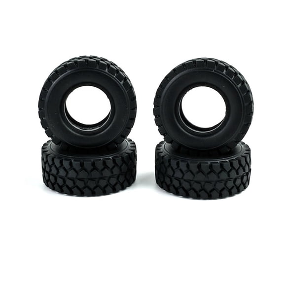 For Axial SCX24 1.0" Rubber Wheel Tires Strong Sidewalls, Deep Lugs, Excellent Wet Surface Grip for Enhanced Traction, 4Pcs