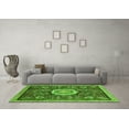 thumbnail image 3 of Ahgly Company Indoor Round Abstract Green Modern Area Rugs, 7' Round, 3 of 4