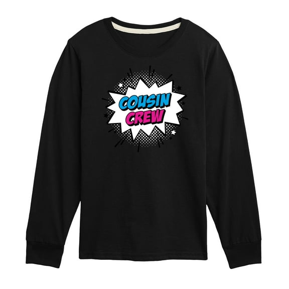 Instant Message - Comic Cousin Crew - Toddler & Youth Long Sleeve Graphic T-Shirt