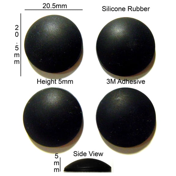 VATH Self Adhesive Silicone Rubber Feet 20.5mm(L) x 20.5mm(W) x 5mm(H) 4pcs [RB158]