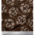 thumbnail image 1 of Soimoi Polyester Crepe Fabric Artistic Floral Ethnic Print Sewing Fabric Yard 52 Inch Wide, 1 of 3