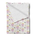 thumbnail image 2 of Lion Soft Flannel Fleece Throw Blanket, Hand Drawing Animalistic Doodle with Cloud and Heart Motifs Brush Strokes, Cozy Plush for Indoor and Outdoor Use, 50" x 60", Multicolor, by Ambesonne, 2 of 5