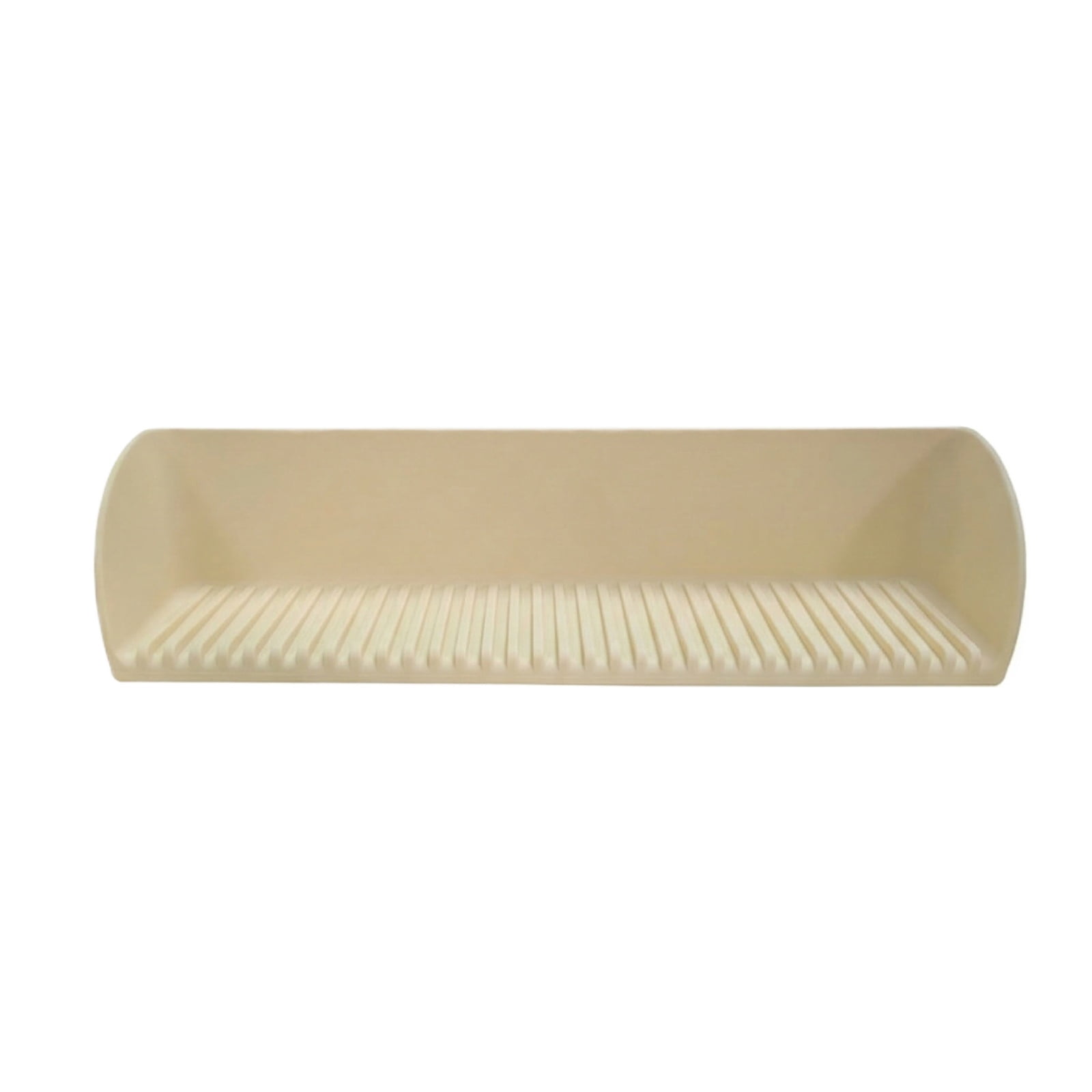 40.6 Inch Longer Bathtub Splash Guard for Tub Kids, Bathtub Water Guards Play Shelf for Bathing, Toy Tray Caddy Holder for Tub, Silicone Tub Splash Guard Prevent Water Spills in Bathroom (Beige)