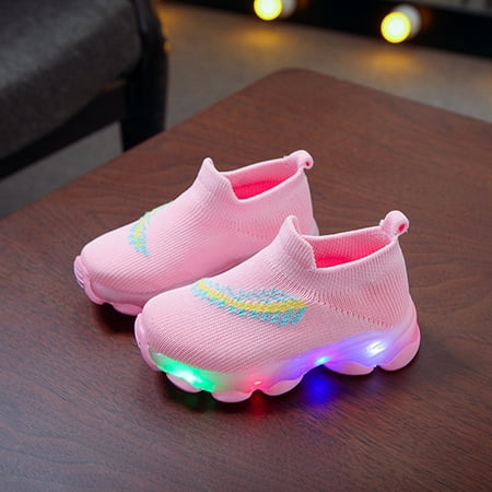 

Yohome Children Baby Girls Boys Breathable Mesh Led Luminous Sport Run