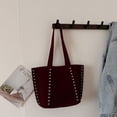 thumbnail image 2 of SPEKSEE Women Faux Suede Rivet Tote Bag Solid Color Shoulder Bag Underarm Bag Handbag Large Capacity for Daily Travel, 2 of 18
