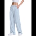 thumbnail image 2 of Pantalones Bóxer de Pijama A Rayas de Cuadros para Mujer, Cómodos y Bonitos con Bolsillos, Conjuntos de Otoño Y2K Azul M, 2 of 9