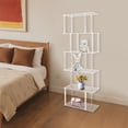 thumbnail image 4 of ToppiJoy 6-Tier Acrylic Bookshelf, Acrylic Geometric Bookshelfs, Book Shelf with Open Shelves, Multipurpose Bookcase for Living Room, Bedroom, Office Clear, 4 of 11