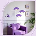 thumbnail image 4 of Ventiladores de mano plegables de papel JOHOUSE, color morado, 20 cm, 12 paquetes, 4 of 6
