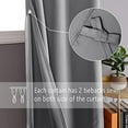 thumbnail image 3 of DWCN Blackout Curtains for Bedroom with Tiebacks - Room Darkening Privacy Grommet Top Window Curtains for Living Room, 52 x 63 inch Length, Sliver Grey, Set of 2 Panels, 3 of 7