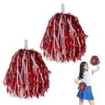 thumbnail image 4 of 2Pcs Cheerleader Pom Poms Metallic Foil Cheerleader Pom Poms Hand Flowers with Handle for Sports Competitions Celebrations, 4 of 5