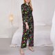 thumbnail image 3 of Balery Colorful Geometric Figures Conjunto de Pijama con Estampado para Mujer, Conjunto de Dos Piezas con Manga Larga, Ropa de Dormir Suave con Bolsillos, Pijamas Cómodos-Small, 3 of 7