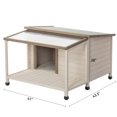 PINGCNG Ideal for small to medium dogs this spacious outdoor fir wood