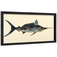 thumbnail image 3 of Empire Art "Blue Marlin" Alex Zeng's dimensional collage, under glass & a black shadow box frame, 3 of 10