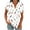 White, variant on MaFYtyTPR Women's Short Sleeve Tops Fashion Casual Printed V-Neck Loose Raglan Sleeve Button Loose T-shirts Army Green L