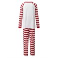 thumbnail image 4 of Yuaguia Matching Family Christmas Pajamas Set, Crew Neck Long Sleeve Cute Deer Print Top and Red White Striped Pants, Festive Holiday Sleepwear Loungewear PJs, Men M, 4 of 4