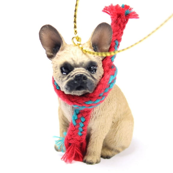 French Bulldog Tiny Miniature One Christmas Ornament Fawn - DELIGHTFUL!