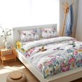 thumbnail image 5 of 4 Pieces Duvet Cover Queen Bedding Sets Spring Watercolor Flower Hummingbird Ultra Soft Luxury Comforter Cover Set with Bed Sheet and Decorative Pillow Shams Garden Floral Art, 5 of 9