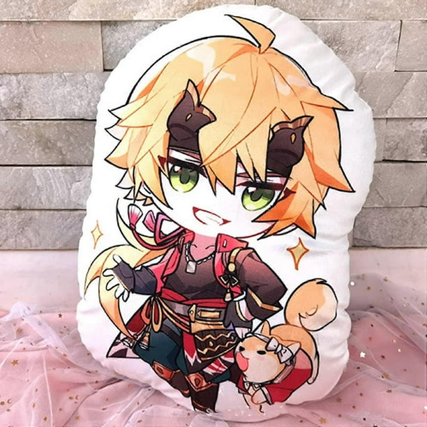 Genshin Impact Plush Pillow Toys, Toy Pillow Soft Cartoon Dolls Sofa Cushion Hugging Pillow, Cosplay Anime Game Characters Pillow and Collection and G