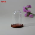 thumbnail image 2 of Maoww 4Pcs Transparent Glass Cloche Dome Container W/ Lid for Decor Office Store, 2 of 5