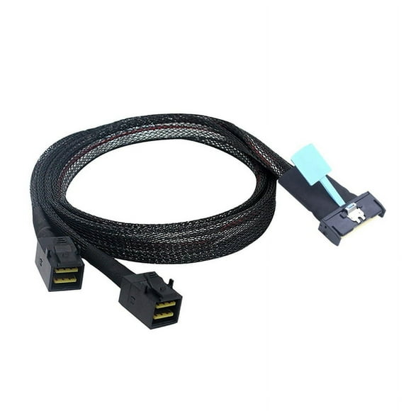 MCIO 8i to 2 X SFF 8643 Cable PCIE Gen5 MCIO 8X to Mini SAS HD SFF 8643 High Speed Cable for Server Data Center 0.5M