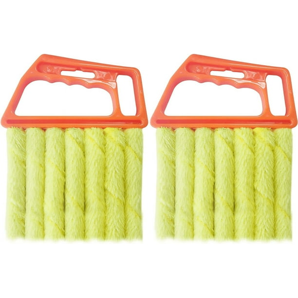 2 piezas ventana veneciana 7 dedos herramienta de limpieza de polvo limpiador de persianas mini limpiador de manos limpiador de persianas limpiador de suciedad cepillo ciego ventana aire acondicionad
