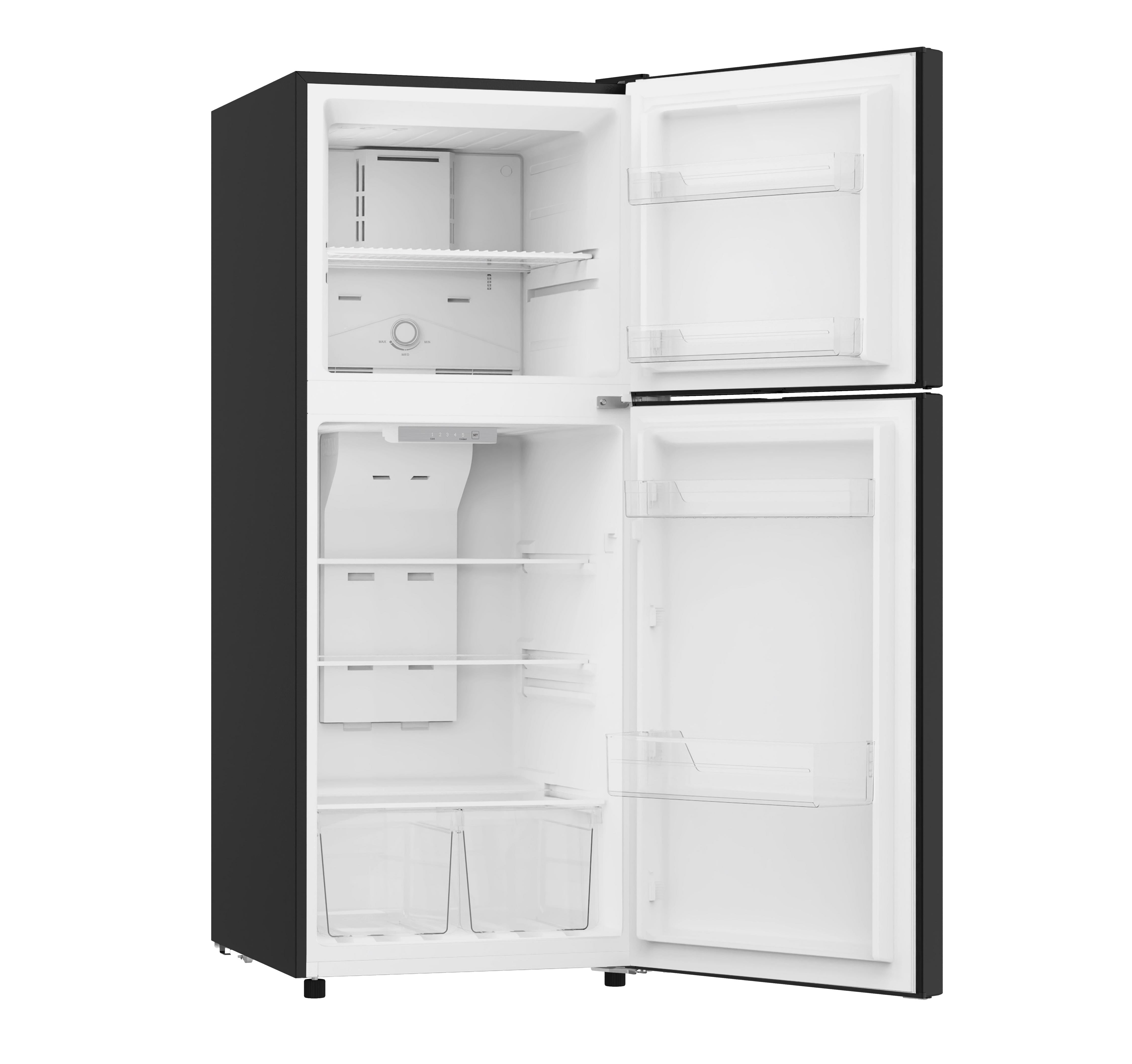 Frigidaire 10 Cu. ft. Top Freezer Refrigerator with Airflow Control, Frost-Free Apartment Size Fridge for Kitchen, Office, Black