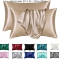 thumbnail image 3 of Boost Beauty Sleep with 2-Pack Silky Satin Pillowcases: Cooling, Hair and Skin-Friendly, Easy-Care with Zip Closure, 3 of 4