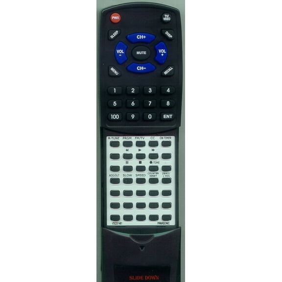 Replacement Remote for PANASONIC RTVSQS1481, VSQS1481, PVM2037, PVM1367AD, PVM1347, PVM1337