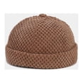 thumbnail image 4 of SikaFu Autumn and Winter Polyester Warm Solid Docker Cap Brimless Hat Beanie Landlord Sailor Cap Men and Women 112, 4 of 6