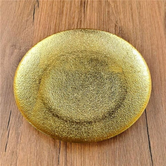 8.25 in. Aura Salad Plates, Gold - Set of 4