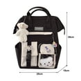 thumbnail image 4 of Bolsa Moda Mujer Mochila Casual Cremallera Estilo pijo Mochila escolar con Badge Bear Ndcxsfigh  Para Estrenar, 4 of 9