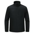 thumbnail image 6 of Satankud Men's Softshell Jacket Fleece Lined Waterproof Stand Collar Soft Lightweight Shell Rain Jacket Windbreaker Outdoor Hiking Black L, 6 of 9