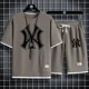 thumbnail image 4 of Conjunto de ropa deportiva de gimnasia para hombre de punto rápido, camiseta y pantalones cortos casuales de alta calidad, moda de verano, conjunto de 2 piezas, 2024, 4 of 5