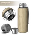 thumbnail image 2 of 20oz Stainless Steel Vacuum Insulated Coffee Mug with Tea Infuser and Cup Lid, Wood Print, 2 of 6
