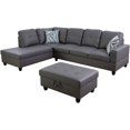 thumbnail image 2 of Lifestyle Furniture Lemonda Left-Facing Sectional & Ottoman in Raining Gray, 2 of 9
