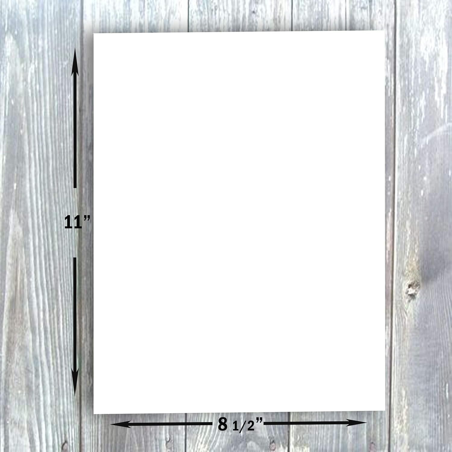 Hamilco Cream Colored Cardstock Thick Paper - 8 1/2 x 11" Heavy Weight 100 lb Cover Card Stock for Printer - 100 Pack