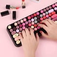 thumbnail image 2 of USOTSO Wireless Keyboard and Mouse Combo, 2.4GHz Retro Typewriter Style, Full-Size Creamy Silent Office Set for Desktop Laptop PC, 2 of 7