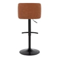 thumbnail image 5 of Toriano Adjustable Bar Stool, Black Bar Stools, Bar Chairs, Swivel Bar Stools, Bar Stools Set of 2, Bar Height Stools (Camel Faux Leather), 5 of 5