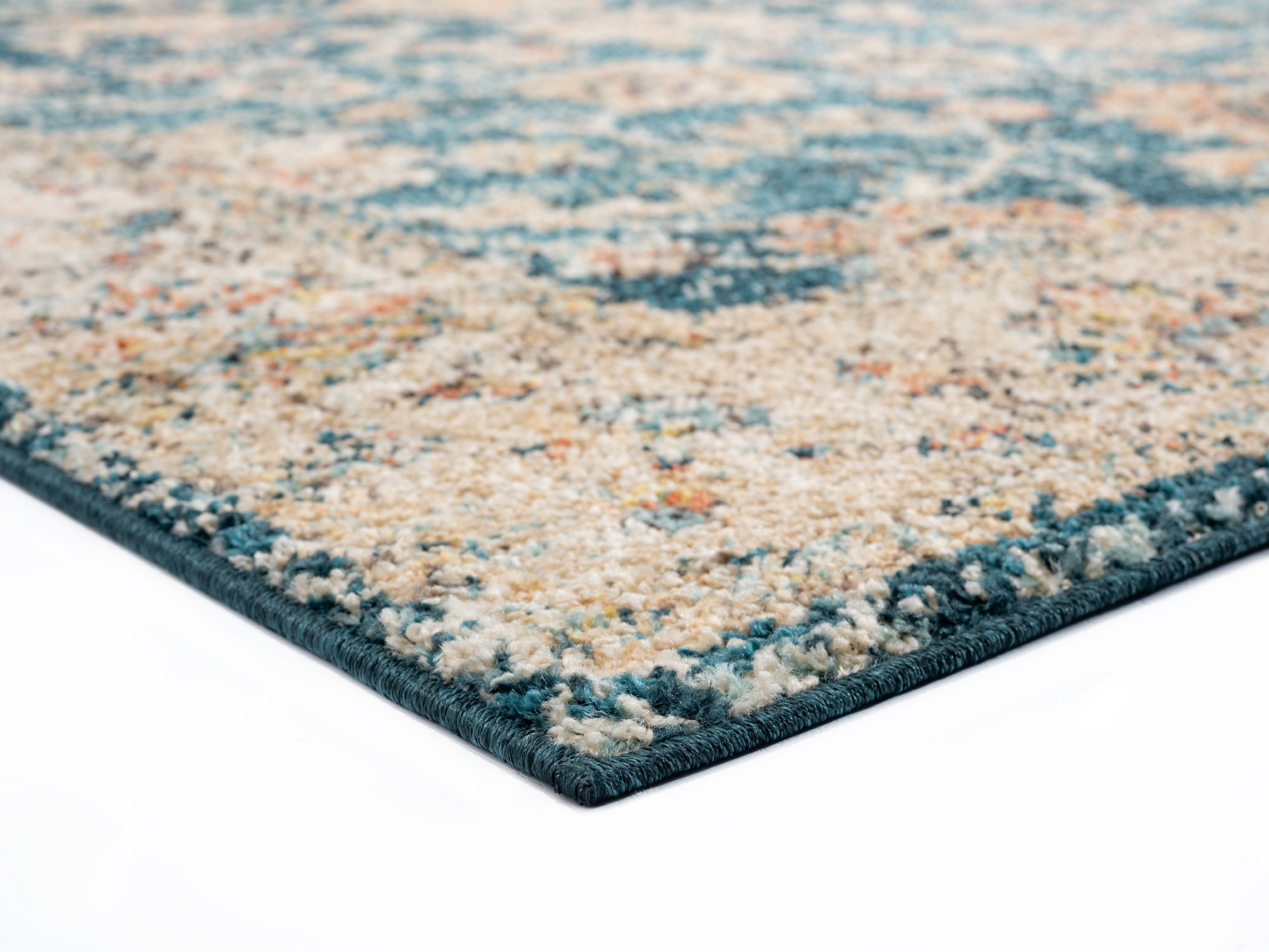United Weavers Storybrooke Willow Oriental Cerulean Woven Olefin/Frieze Area Rug or Runner