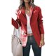 thumbnail image 2 of Chaqueta de mujer con cuello vuelto, chaqueta femenina transpirable de moda de manga larga con un solo pecho, 2 of 6