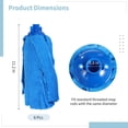 thumbnail image 4 of 6 Pcs Têtes de Vadrouille en Microfibre, Recharges de Tête Humide et Sèche Bleues, Remplacements de Vadrouille à Haute Absorption, Nettoyage Multidirectionnel, Compatible avec les Poteaux Filetés Standard de 3/4 Pouces, 4 of 5